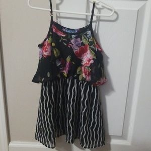 Floral and striped dress